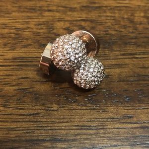 Michael Kors Rose Gold Pave Ball Studs